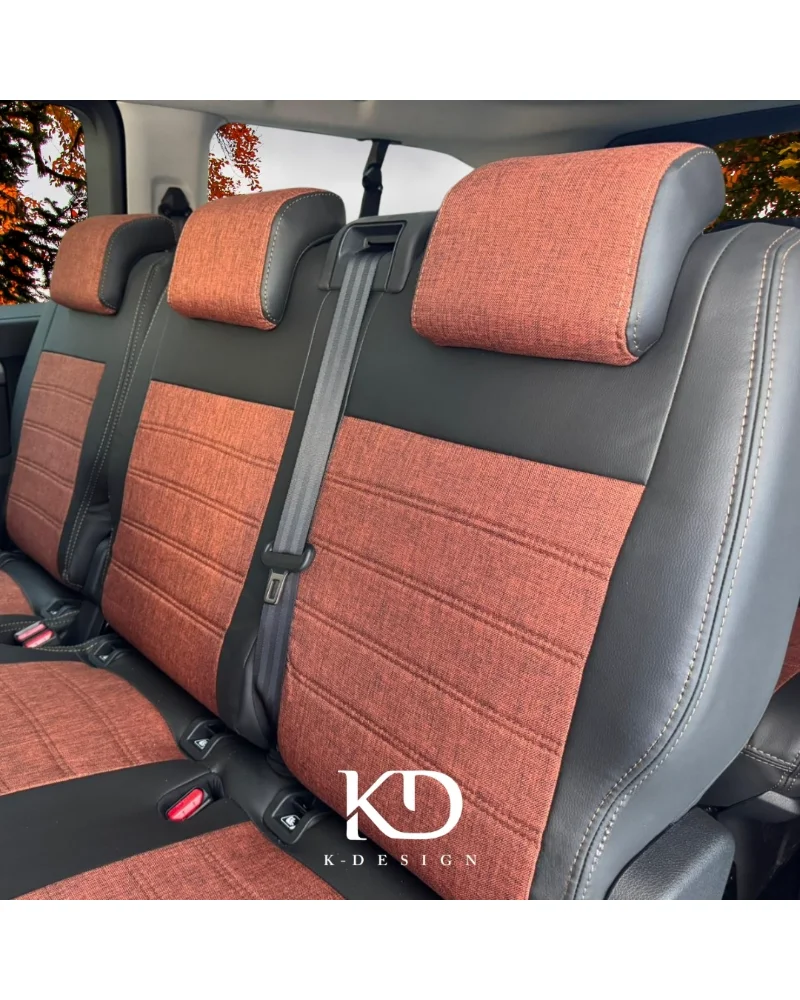 Peugeot Expert Traveller 8+1 Araca Özel Oto Koltuk Kılıfı - 1.Kalite Deri Keten - Görsel 5