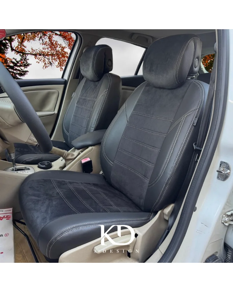 Renault Megane 3 Araca Özel Oto Koltuk Kılıfı - 1.Kalite Deri Tay Tüyü - Görsel 1