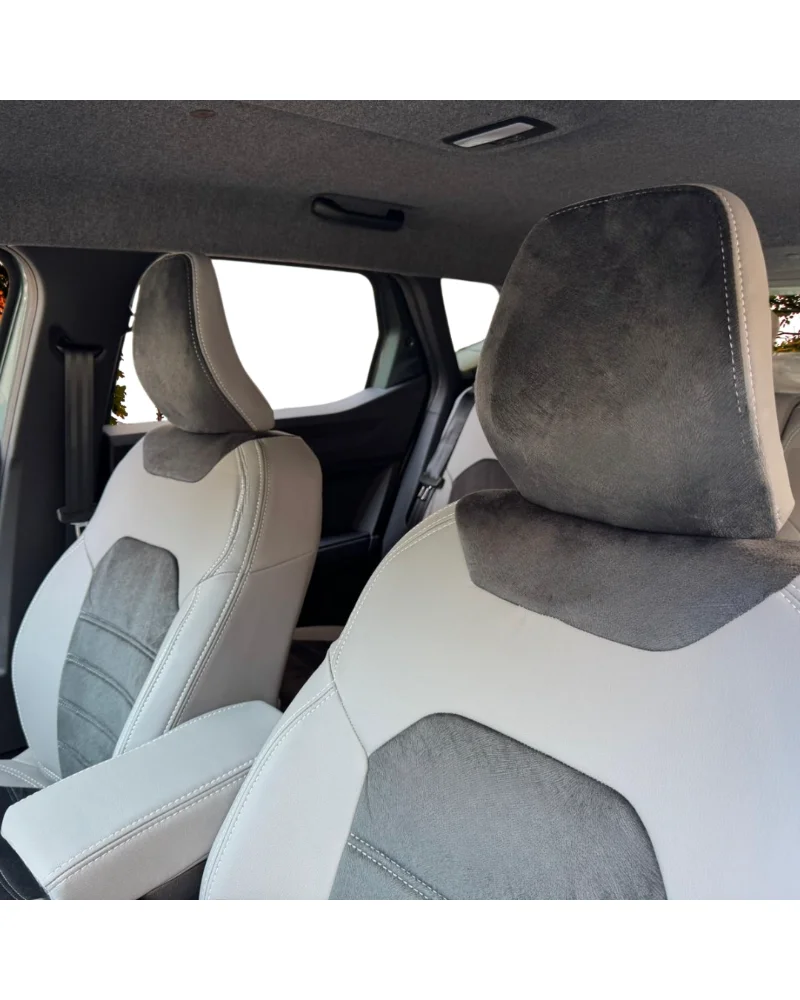 Renault Duster Araca Özel Oto Koltuk Kılıfı - 1.Kalite Deri Tay Tüyü - Görsel 2