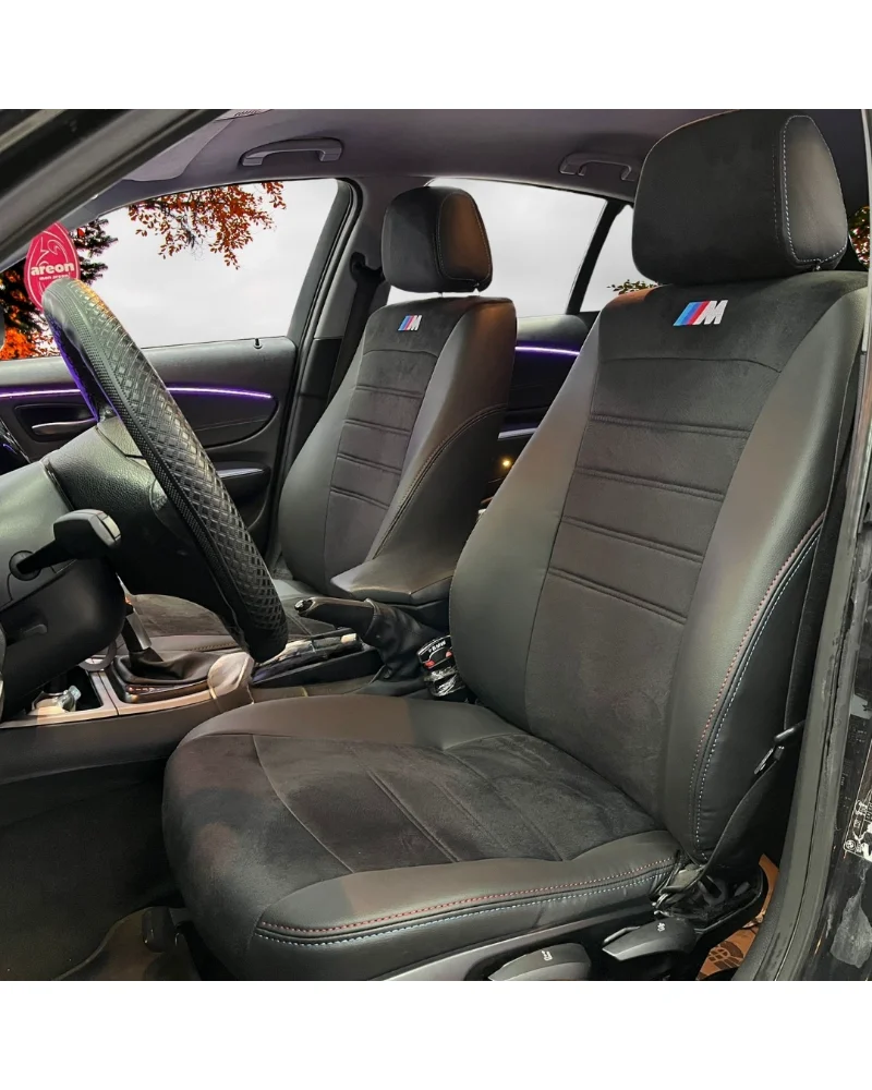 Bmw 116 Araca Özel Oto Koltuk Kılıfı - 1.Kalite Deri Tay Tüyü - Görsel 2