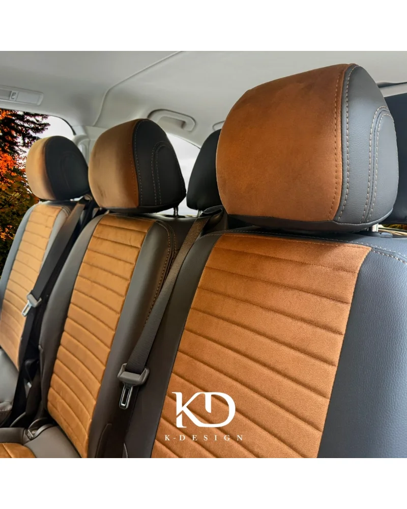 Mercedes-Benz Vito 8+1 Özel Oto Koltuk Kılıfı - 1.Kalite Deri Alcantara - Görsel 3