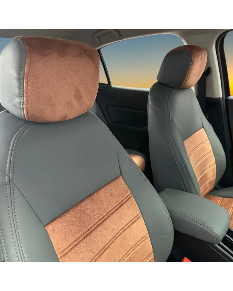 Honda City Özel Oto Koltuk Kılıfı - 1.Kalite Deri Tay Tüyü - Görsel 4