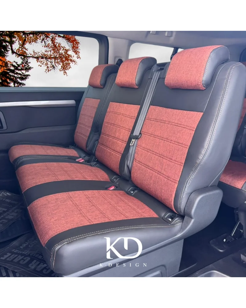 Peugeot Expert Traveller 8+1 Araca Özel Oto Koltuk Kılıfı - 1.Kalite Deri Keten - Görsel 4
