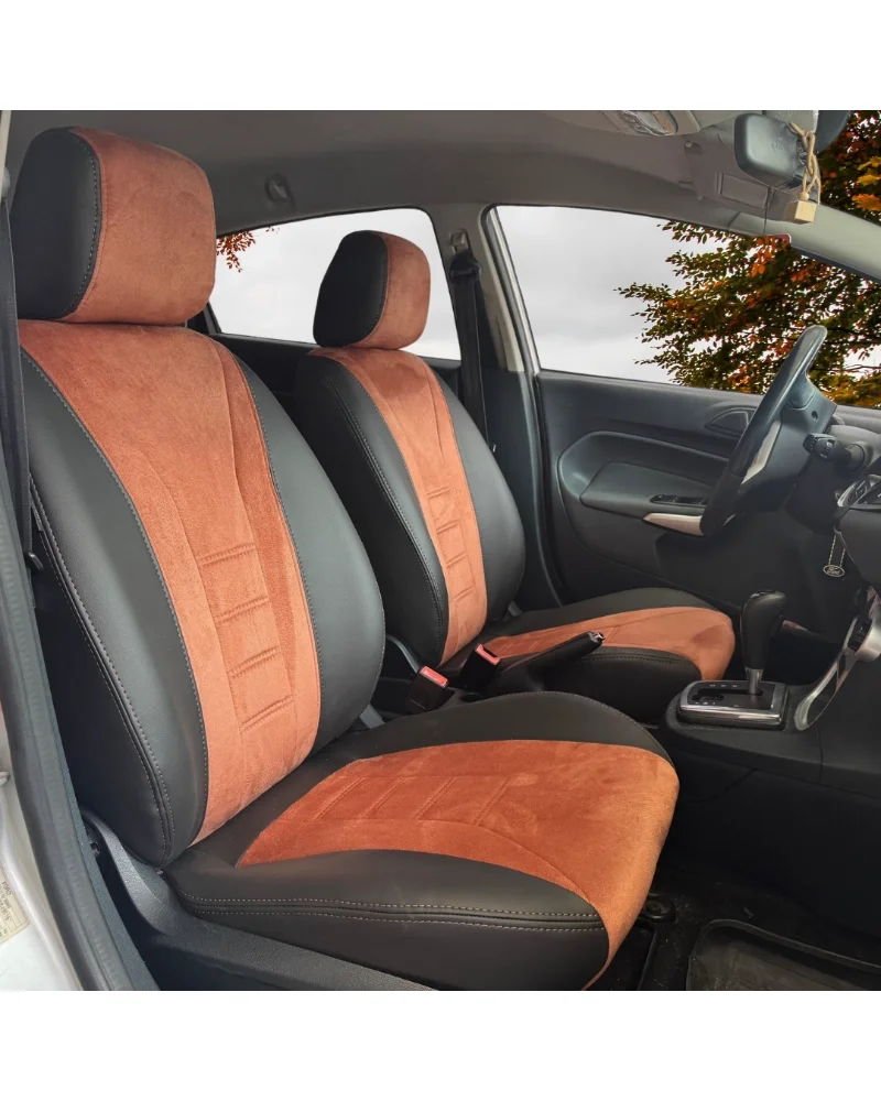 Ford Fiesta Özel Oto Koltuk Kılıfı - 1.Kalite Deri Tay Tüyü - Görsel 9