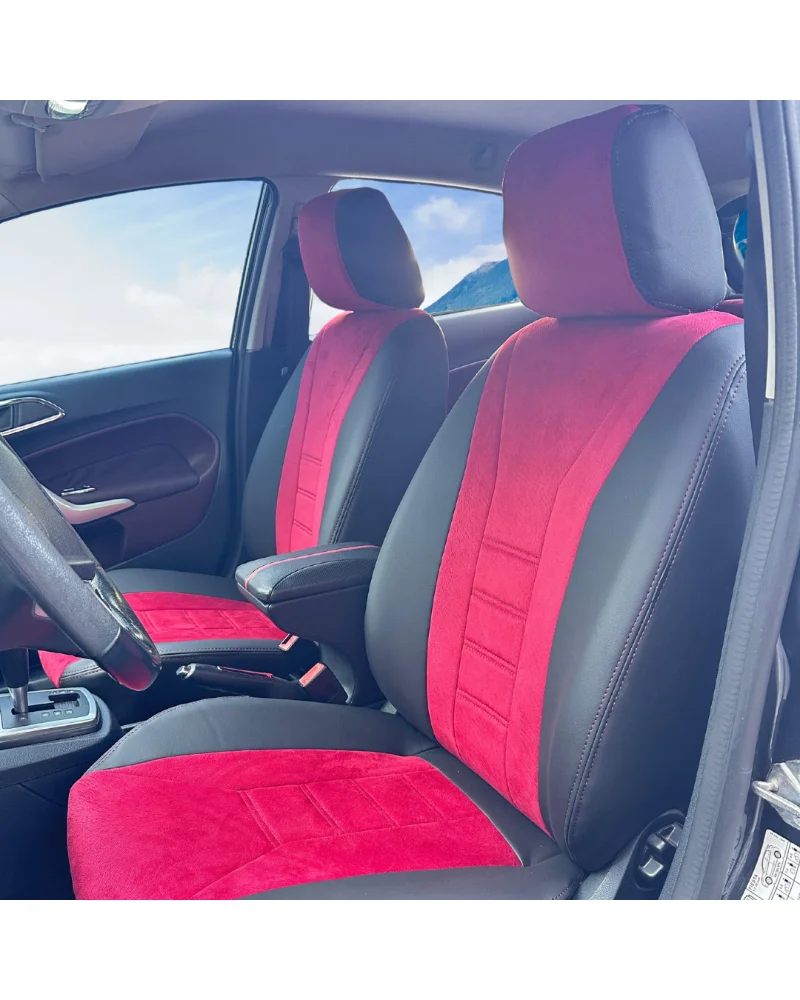 Ford Fiesta Özel Oto Koltuk Kılıfı - 1.Kalite Deri Tay Tüyü - Görsel 4