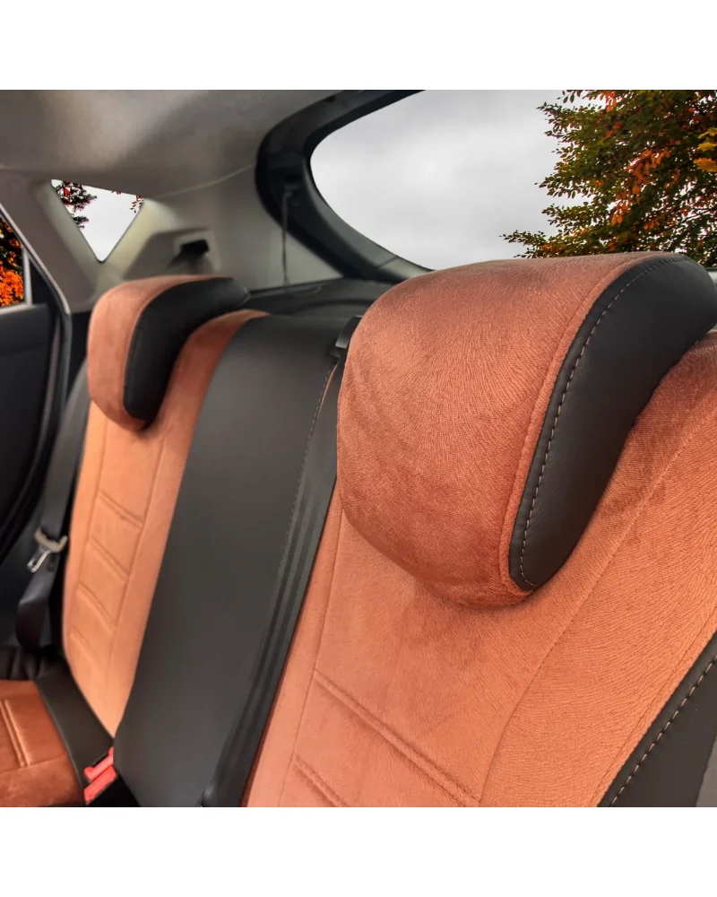 Ford Fiesta Özel Oto Koltuk Kılıfı - 1.Kalite Deri Tay Tüyü - Görsel 5