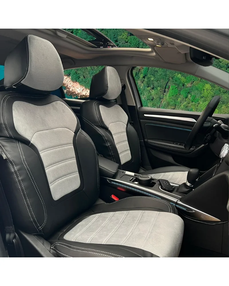 Renault Megane Araca Özel Oto Koltuk Kılıfı - 1.Kalite Deri Tay Tüyü - Görsel 3