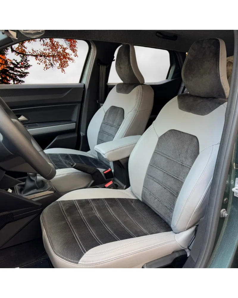 Renault Duster Araca Özel Oto Koltuk Kılıfı - 1.Kalite Deri Tay Tüyü - Görsel 1