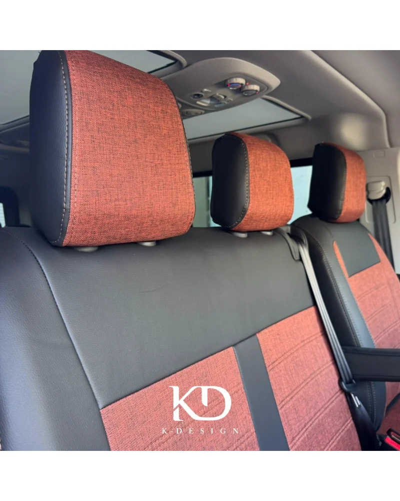 Peugeot Expert Traveller 8+1 Araca Özel Oto Koltuk Kılıfı - 1.Kalite Deri Keten - Görsel 8