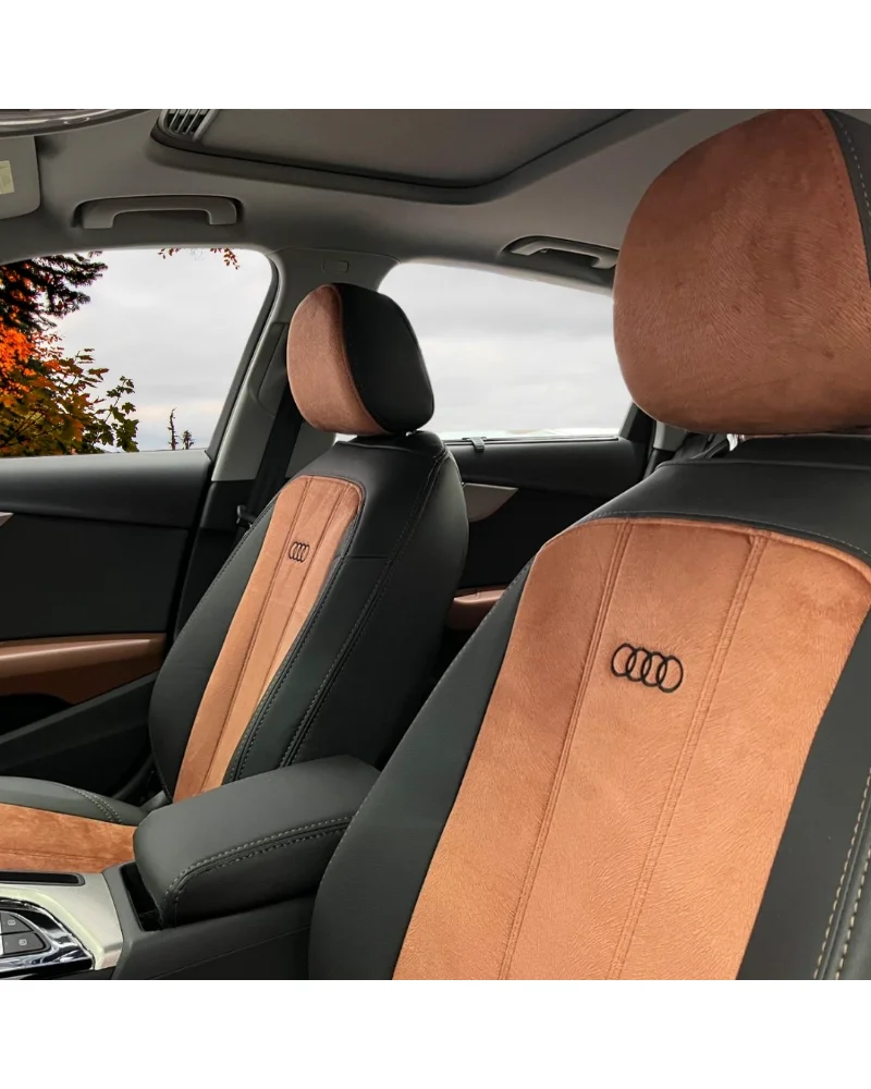 Audi A4 Araca Özel Oto Koltuk Kılıfı - 1.Kalite Deri Tay Tüyü - Görsel 2
