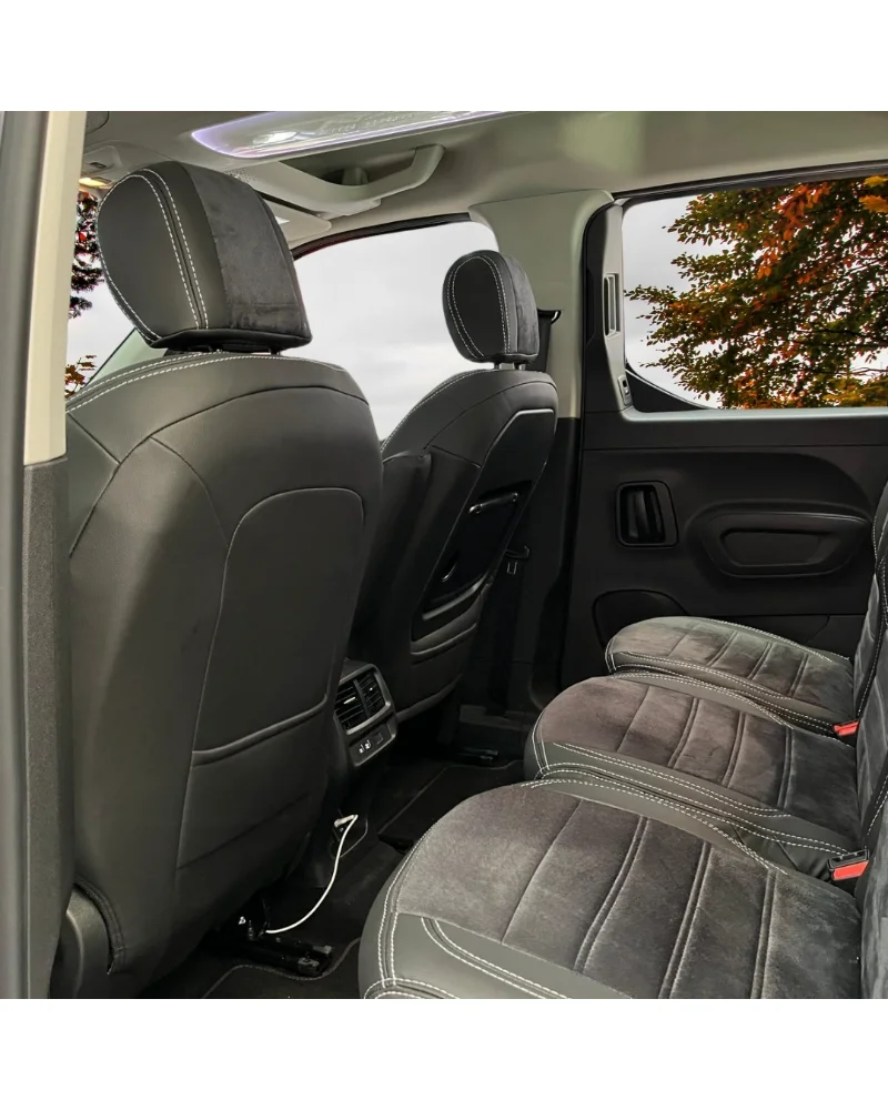 Citroen Berlingo Özel Oto Koltuk Kılıfı - 1.Kalite Deri Tay Tüyü - Görsel 4