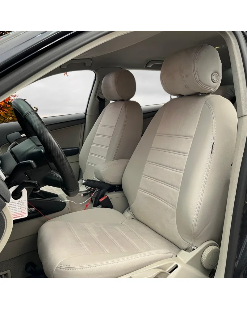 Audi A3 Araca Özel Oto Koltuk Kılıfı - 1.Kalite Deri Alacantara - Görsel 1