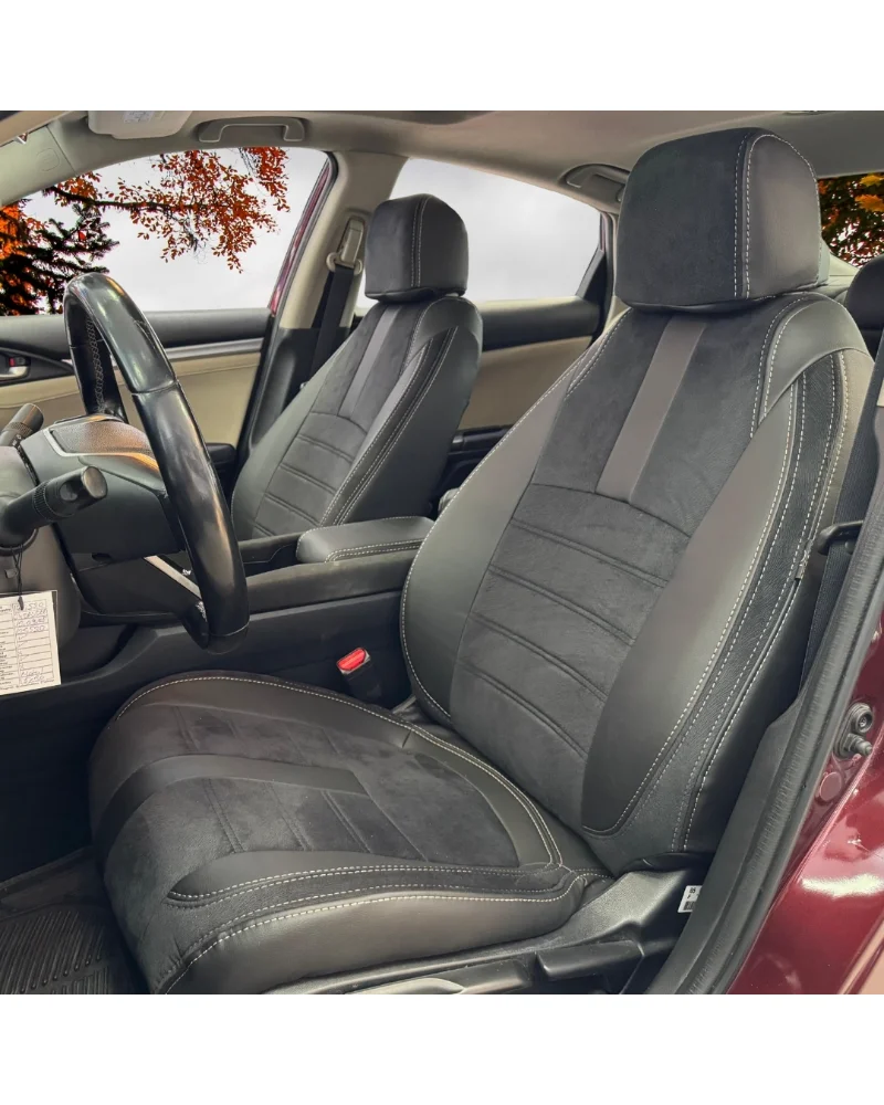 Honda Civic Özel Oto Koltuk Kılıfı - 1.Kalite Deri Tay Tüyü - Görsel 1