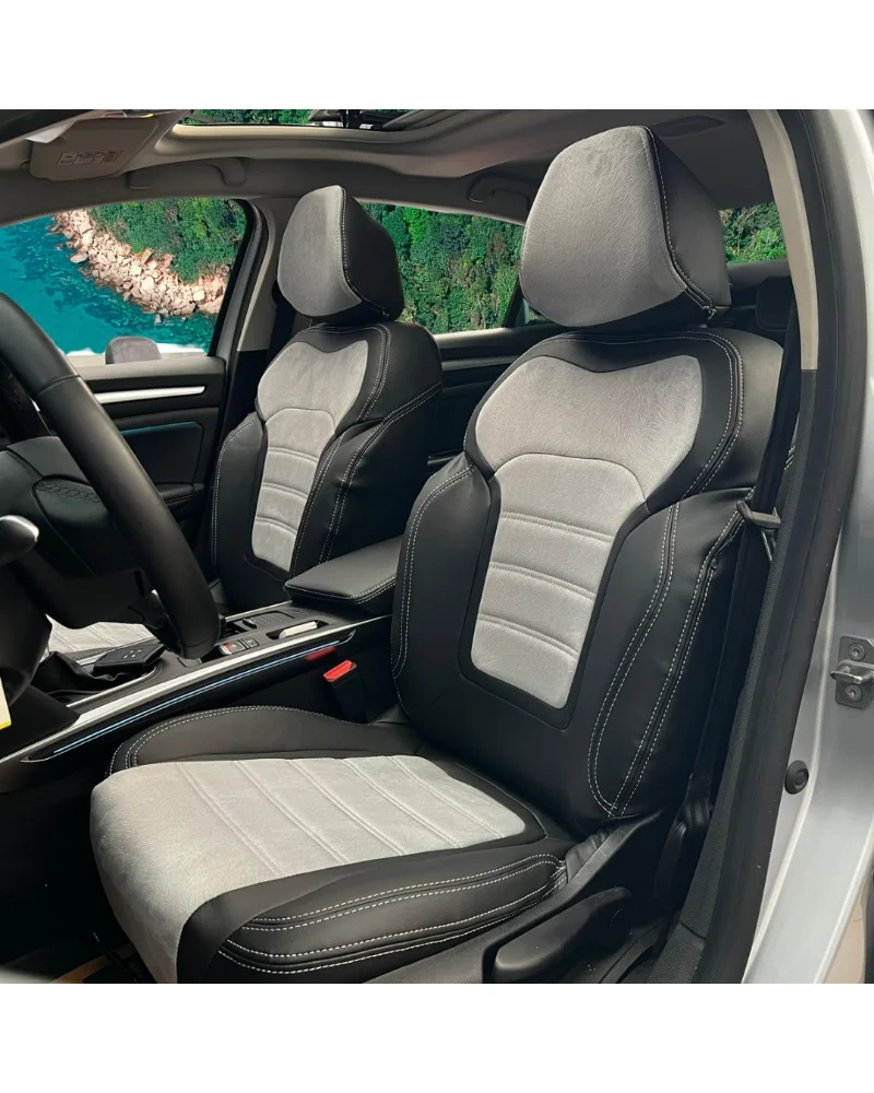 Renault Megane Araca Özel Oto Koltuk Kılıfı - 1.Kalite Deri Tay Tüyü - Görsel 1