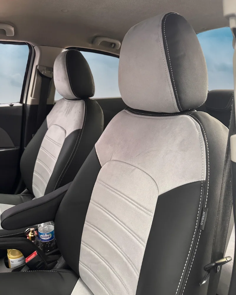 Chevrolet Aveo Özel Oto Koltuk Kılıfı - 1.Kalite Deri Alacantara - Görsel 2