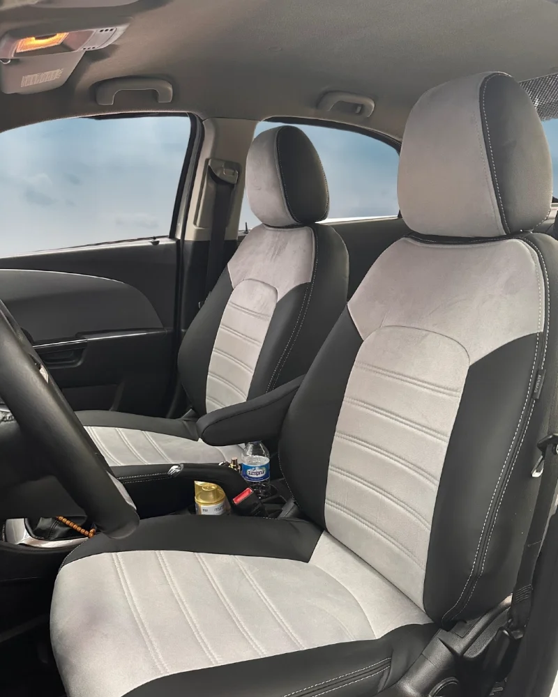 Chevrolet Aveo Özel Oto Koltuk Kılıfı - 1.Kalite Deri Alacantara - Görsel 1