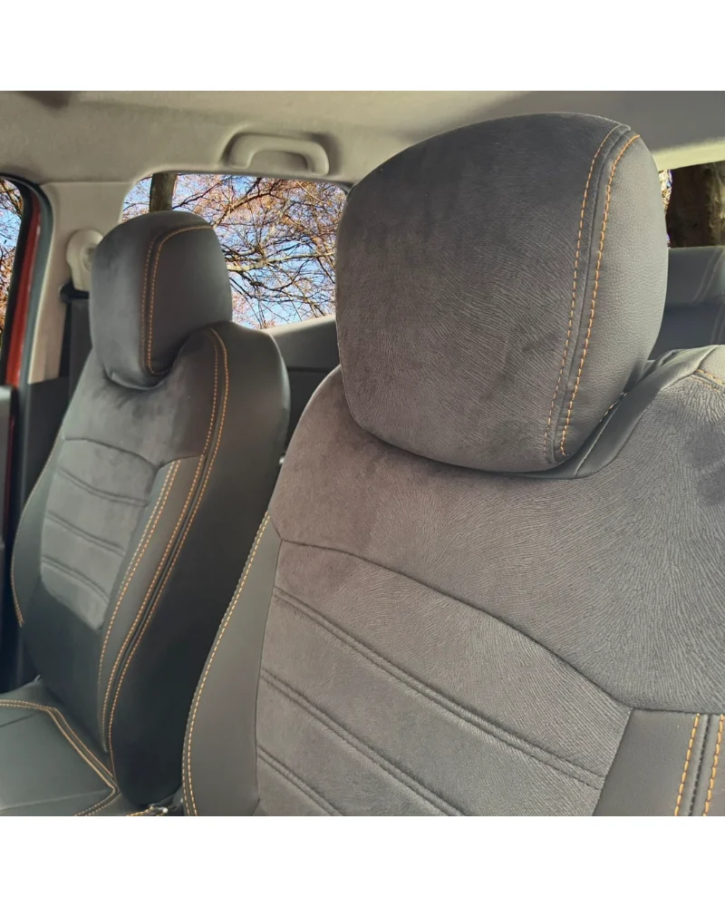 Renault Captur Araca Özel Oto Koltuk Kılıfı - 1.Kalite Deri Alcantara - Görsel 2