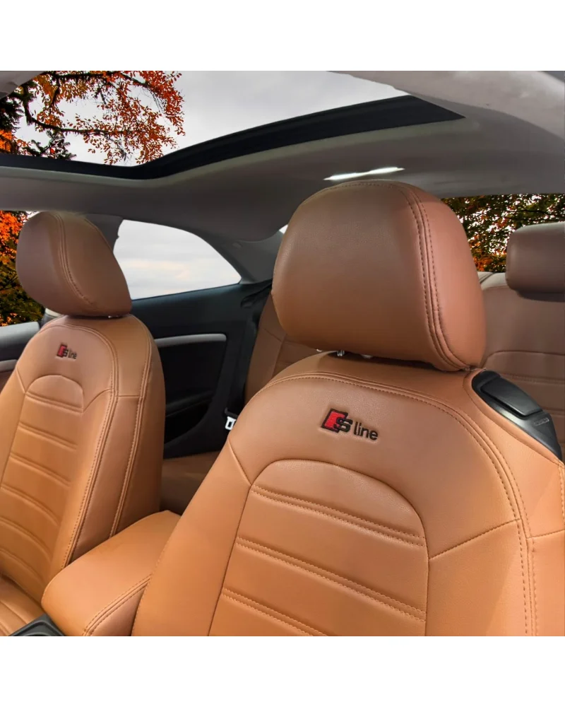Audi A5 Coupe Araca Özel Oto Koltuk Kılıfı - 1.Kalite Deri - Görsel 2