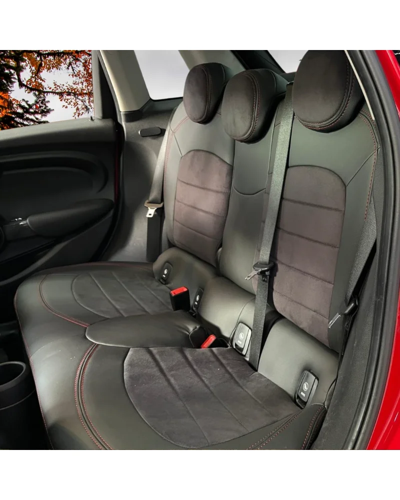 Mini Cooper Özel Oto Koltuk Kılıfı - 1.Kalite Deri Alcantara - Görsel 8