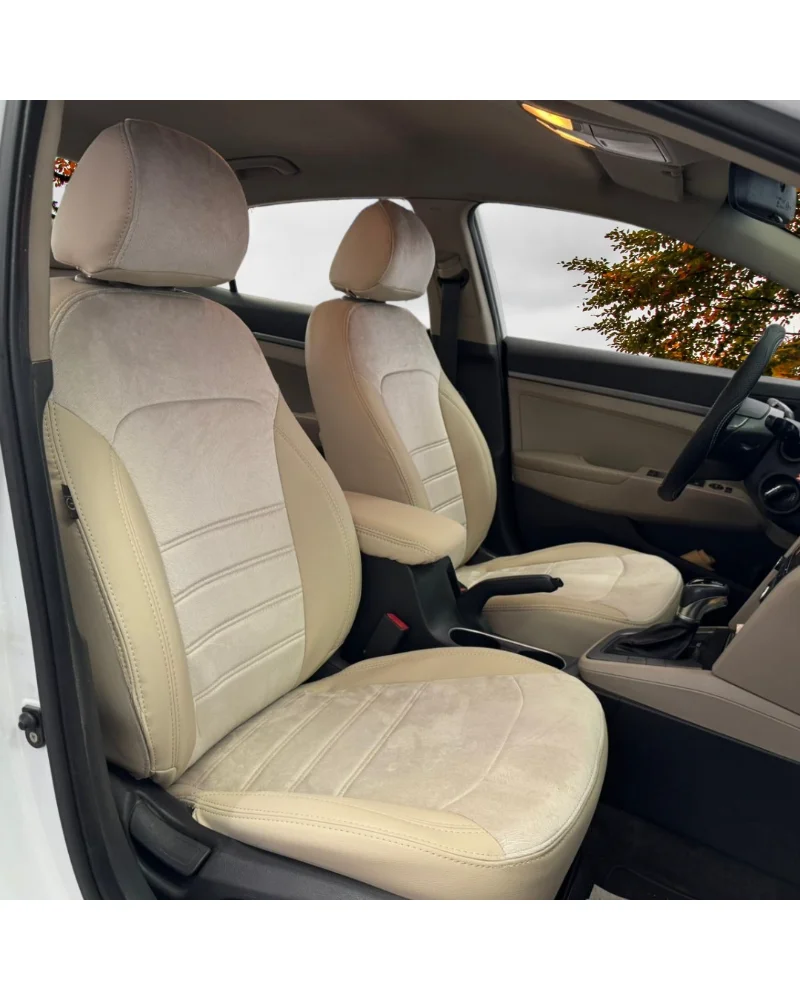 Hyundai Elantra Özel Oto Koltuk Kılıfı - 1.Kalite Deri Tay Tüyü - Görsel 9