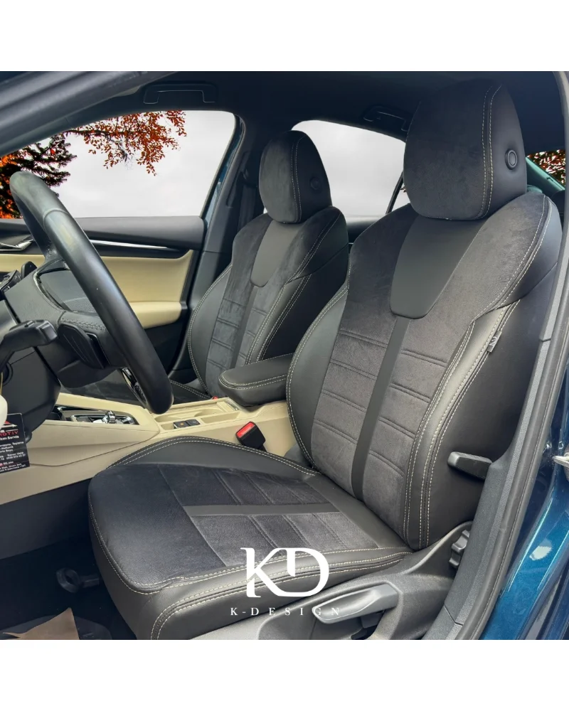 Skoda Octavia Araca Özel Oto Koltuk Kılıfı - 1.Kalite Deri Tay tüyü - Görsel 1