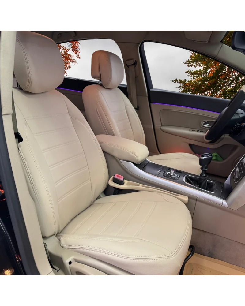 Renault Latitude Araca Özel Oto Koltuk Kılıfı - 1.Kalite Deri - Görsel 9