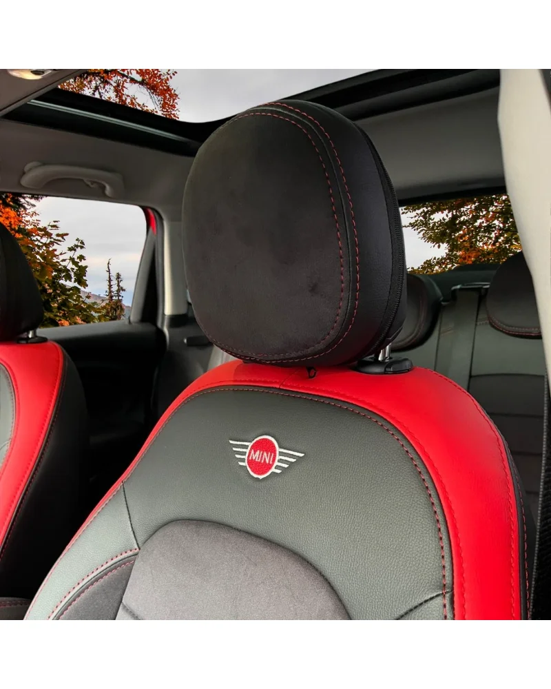 Mini Cooper Özel Oto Koltuk Kılıfı - 1.Kalite Deri Alcantara - Görsel 2
