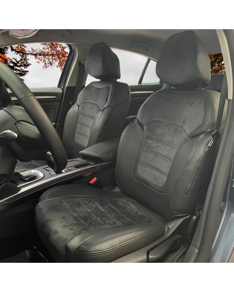 Renault Megane Araca Özel Oto Koltuk Kılıfı - 1.Kalite Deri Tay Tüyü - Görsel 1