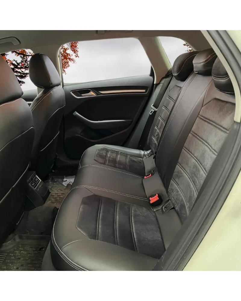 Audi A3 Araca Özel Oto Koltuk Kılıfı - 1.Kalite Deri Tay Tüyü - Görsel 3