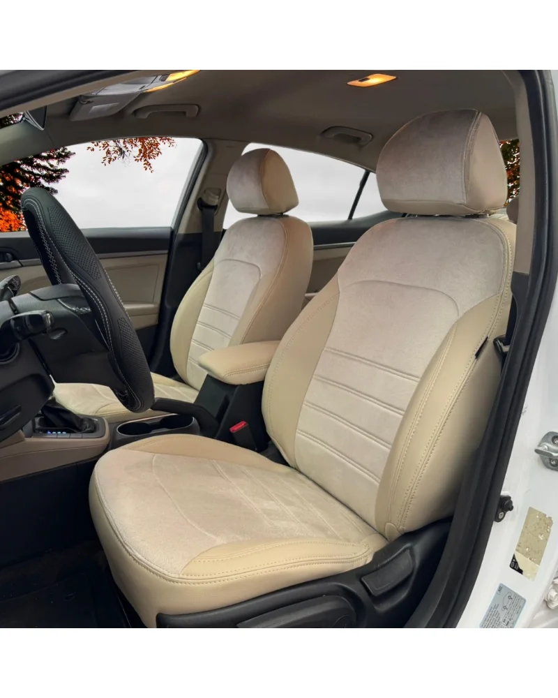 Hyundai Elantra Özel Oto Koltuk Kılıfı - 1.Kalite Deri Tay Tüyü - Görsel 1