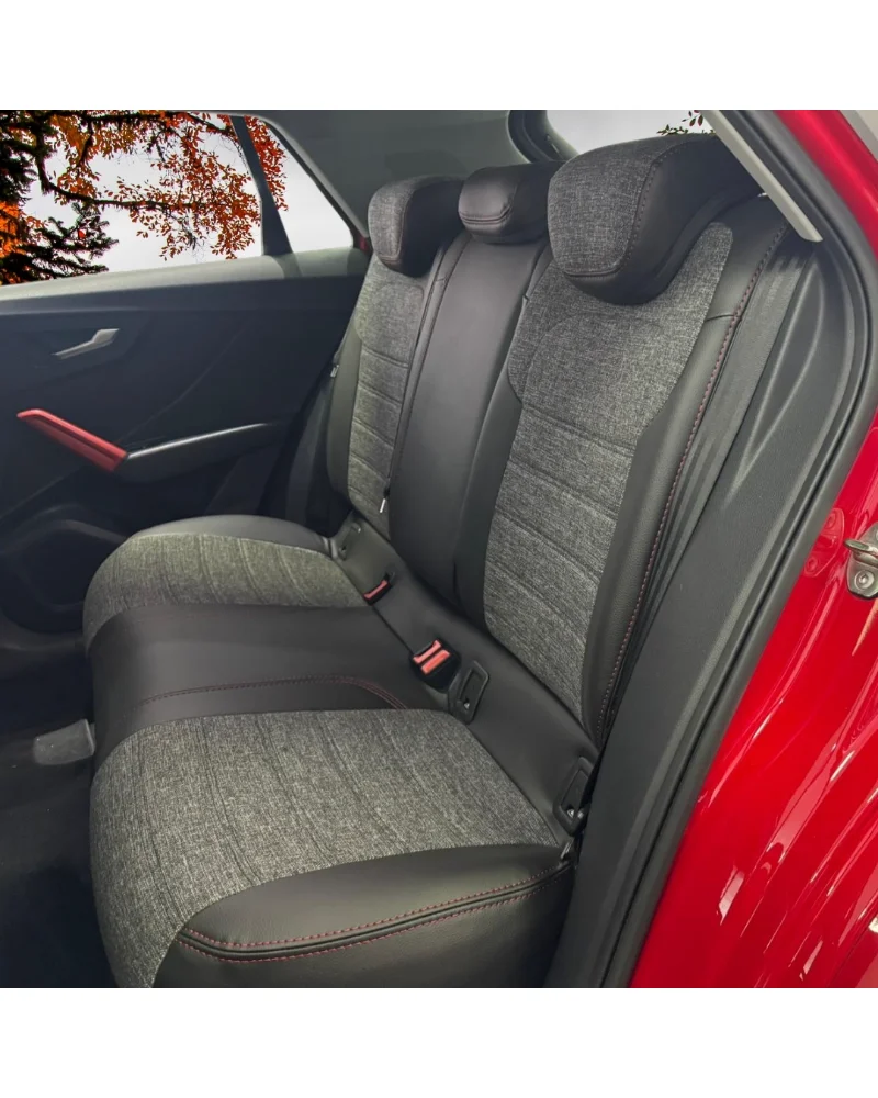 Audi Q2 Araca Özel Oto Koltuk Kılıfı - 1.Kalite Deri Keten - Görsel 3
