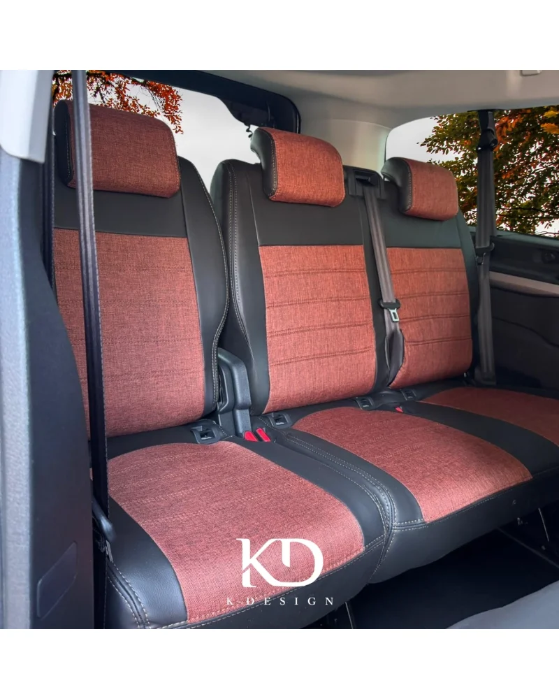 Peugeot Expert Traveller 8+1 Araca Özel Oto Koltuk Kılıfı - 1.Kalite Deri Keten - Görsel 7