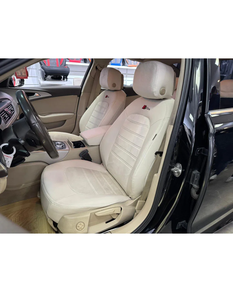 Audi A6 Araca Özel Oto Koltuk Kılıfı - 1.Kalite Deri Tay Tüyü - Görsel 5